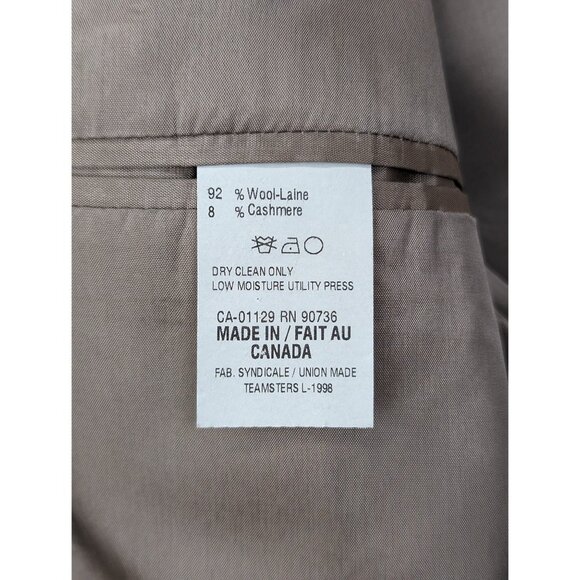 VTG Lauren Ralph Lauren Cashmere Wool Blazer Mens 40R Formal Office Career Brown - Picture 11 of 12